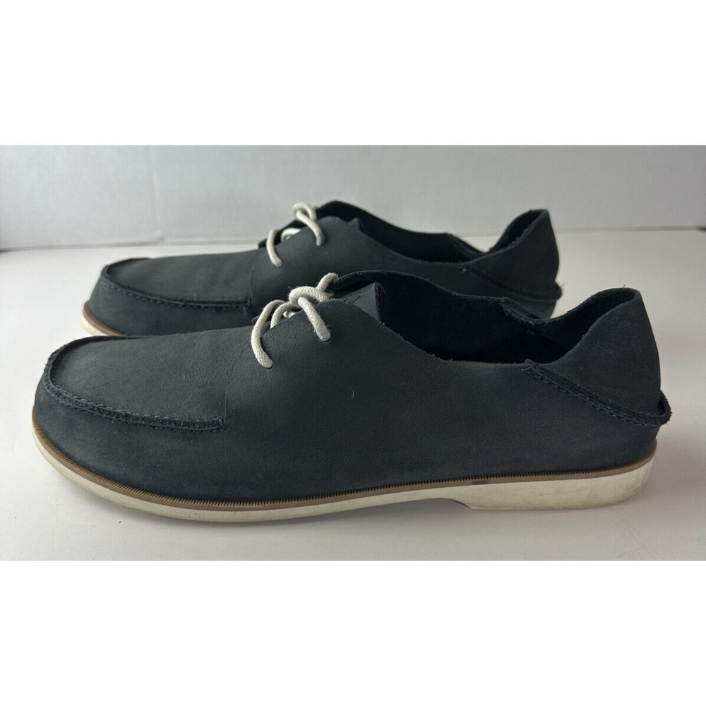 Olukai Holokai Leather Comfort Casual Shoes Carbon Gray Loafer Men's Size 9.5 - Picture 7 of 16
